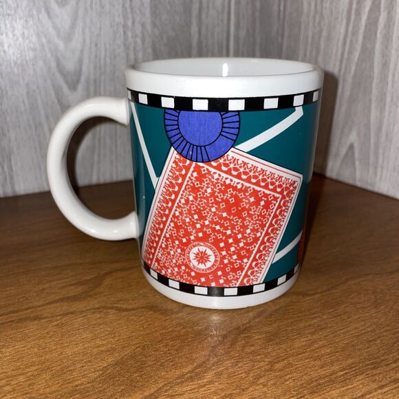 Lot Of 4 Vintage Playing Card Poker Chip Coffee Mugs - Picture 5 of 10